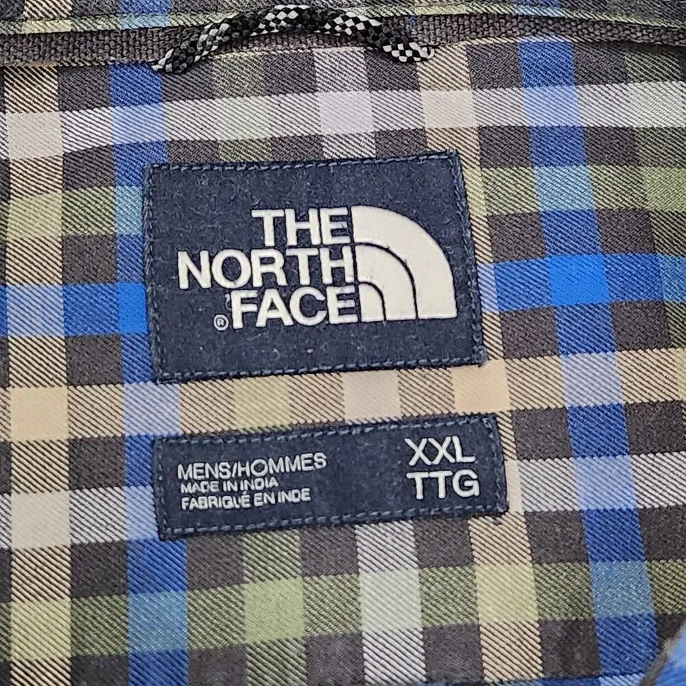 The North Face Button Up Shirt Mens 2XL Long Sleeve Check Outdoor Hiking Camping